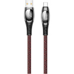 Кабель USAMS US-SJ422 U36 Type-C 5A Digital Display Charging and Data Cable 1.2м Red (SJ422USB02)