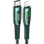 Кабель USAMS US-SJ469 Raydan Lightning Smart Power-off Cable 1.2м Dark Green (SJ469USB02)