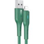 Кабель USAMS US-SJ424 Lightning U-Bob Smart Power-off Cable 0.6м Green (SJ424USB03)