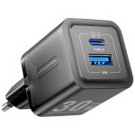 Зарядний пристрій VENTION GaN III 1xUSB-A, 1xUSB-C, PD3.0, QC3.0, 30W Wall Charger Black (FEQB0-EU)