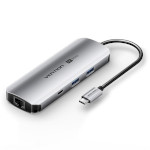 Порт-репликатор VENTION 9-in-1 USB-C to HDMI/USB-C3.2Gen1/USB3.0x2/RJ-45/SD/TF/TRRS 3.5mm/PD (TQMHB)