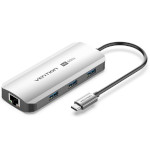 Порт-реплікатор VENTION 6-in-1 USB-C to HDMI/USB3.0x3/RJ-45/PD (TQHHB)