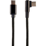 Кабель CABLEXPERT Angled Cotton Braided USB Type-C Cable 0.2м Black (CC-USB2-CMCML-0.2M)