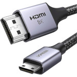 Кабель UGREEN HD163 8K@60Hz Mini-HDMI - HDMI v2.1 1м Gray (15514)