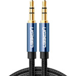 Кабель UGREEN AV112 3.5mm Male to Male Audio Cable mini-jack 3.5mm 0.5м Blue (60178)