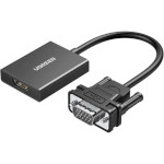 Конвертер відеосигналу UGREEN CM513 Male to Female VGA - HDMI Black (50945)