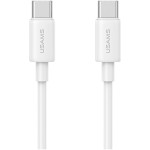 Кабель USAMS US-SJ711 YD Type-C To Type-C 60W Fast Charging Data Cable 1м White (SJ711USB02)