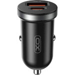 Автомобильное зарядное устройство XO CC56 Mini 1xUSB-A, 1xUSB-C, 30W Car Charger Black (CC56_BLACK)