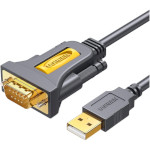 Кабель UGREEN CR104 USB to DB9 RS-232 Male Adapter Cable 3м Black (20223)