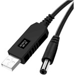 Кабель живлення USB to DC OLAF USB-A to DC 5.5*2.1mm 9V 1м