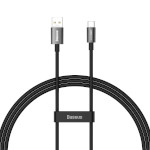 Кабель BASEUS Superior Series Supervooc Fast Charging Data Cable USB to Type-C 65W 1м Black (CAYS000901)