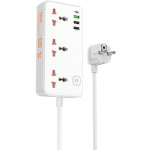 Мережевий фільтр HOCO AC8A White, 3 розетки, 1xUSB-C, 3xUSB, 1.5м