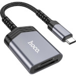 Кардрідер HOCO UA25 2-in-1 USB-C to SD/TF Metal Gray