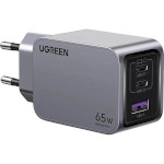 Зарядний пристрій UGREEN X755 Nexode Pro 65W 1xUSB-A, 2xUSB-C, PD3.0, QC3.0 GaN Wall Charger Gray (25871)