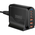 Зарядное устройство XOKO QC-220 Gan3 3xUSB-A, 3xUSB-C, QC3.0, PD100W Black