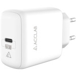 Зарядний пристрій ACCLAB AL-TC125 1xUSB-C, QC3.0, PD3.0 Wall Charger White