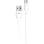 Кабель ACCLAB USB 2.0 AM to Type-C PwrX 30W 1.2м White (1283126559532)