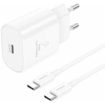 Зарядний пристрій FONENG EU51 1xUSB-C PD Fast Charger White w/Type-C to Type-C cable