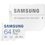 Карта памяти SAMSUNG microSDXC EVO Plus 64GB UHS-I V10 A1 Class 10 + SD-adapter (MB-MC64SA/EU)