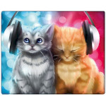 Коврик для мыши VOLTRONIC Cats in Headphones 300x250 (YT-CAT31)