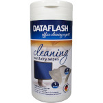 Салфетки влажные чистящие DATA FLASH DF1511 Wet & Dry Wipes 100шт