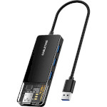 USB-хаб CABLETIME USB-A to 4xUSB3.0, 1xUSB-C Power (CB01B)