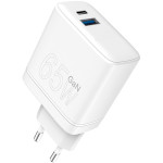 Зарядний пристрій WUW C175 1xUSB-A, 1xUSB-C, 65W White