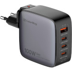 Зарядное устройство COLORWAY Power Delivery GaN 3xUSB-C, 1xUSB-A, 100W Black (CW-CHS047PD-BK)