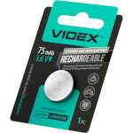 Акумулятор VIDEX Rechargeable CR2032 75mAh 3.6V (LIR2032 1B)