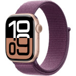 Смарт-годинник APPLE Watch Series 10 GPS 42mm Rose Gold Aluminum Case with Plum Sport Loop (MWWK3QH/A)