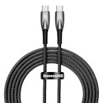 Кабель BASEUS Glimmer Series Fast Charging Data Cable Type-C to Type-C 100W 2м Black (CADH000801)