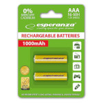 Акумулятор ESPERANZA Yellow AAA 1000mAh 2шт/уп (EZA101Y)