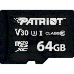 Карта памяти PATRIOT microSDXC VX 64GB UHS-I U3 V30 Class 10 (PSF64GVX31MCX)