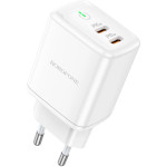 Зарядний пристрій BOROFONE BN9 Reacher 2xUSB-C, PD35W White