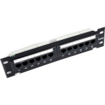 Патч-панель ESERVER 1U 10" 12-port UTP Cat.5e в сборе (WT-2180-DUAL)