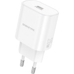 Зарядний пристрій BOROFONE BA82A Platinum 1xUSB-C, PD25W, QC3.0 White