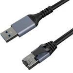 Кабель-адаптер USB-A to RJ-45 Gigabit Ethernet EXTRADIGITAL U/UTP Cat.6 2м Black (CA914982)