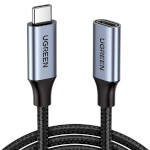 Кабель-подовжувач UGREEN US372 USB-C Male to USB-C Female Gen2 Extension Cable 1м Gray (30205)