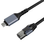 Кабель-адаптер USB-C to RJ-45 Gigabit Ethernet EXTRADIGITAL U/UTP Cat.6 1м Black (CA914913)