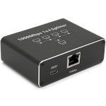 Розгалужувач порту локальної мережі VOLTRONIC RJ-45 Splitter 1 to 4 Black