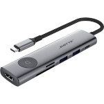 Порт-реплікатор BOYYE 7-in-1 USB-C to 1xHDMI, 2xUSB3.0, SD/TF, PD100W