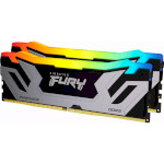 Модуль пам'яті KINGSTON FURY Renegade RGB Black/Silver CUDIMM DDR5 8400MHz 48GB Kit 2x24GB (KF584CU40RSAK2-48)