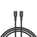 Кабель CANYON CC60SC10 Charge & Sync USB-C to USB-C 60W 1м Black (CNS-CC60SC10B)