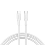 Кабель CANYON CC60SC10 Charge & Sync USB-C to USB-C 60W 1м White (CNS-CC60SC10W)