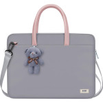 Сумка для ноутбука 15.6" BUBM Laptop Bag with Cute Bear Pendant Gray (BM01092009-G15.6)