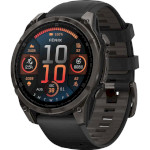 Смарт-годинник GARMIN Fenix 8 Sapphire 51mm Carbon Gray DLC with Black/Pebble Gray Silicone Band (010-02905-21)