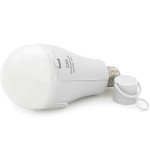 Лампа акумуляторна LED VOLTRONIC Emergency Bulb A60 E27 20W 220V + гачок, акумулятори 2*18650 (YT39393)