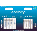 Акумулятор PANASONIC Eneloop AA/AAA 4x2000mAh + 4x800mAh 8шт/уп (BK-3MCDE+4MCDE/8CP)