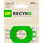 Акумулятор GP ReCyko Eco AAA 950mAh 4шт/уп (GP100AAAHCER21-2TLB4)