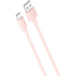 Кабель XO NB156 USB-A to Type-C 1м Pink